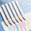6Pcs/Set Soft Tip Pastel Highlighters Double Headed Hand Account Pens  School Office Supplies