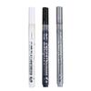 3Pcs/set White Acrylic Paint Pen for Rock Painting, Stone, Ceramic, Glass, Wood, Tire, Fabric Metal, Canvas Extra-fine Tip Black