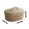 Woven Storage Basket Woven Organizer Box With Lid For Sewing Tools Large Nursery Storage Box For Phones Towel Sewing Tools