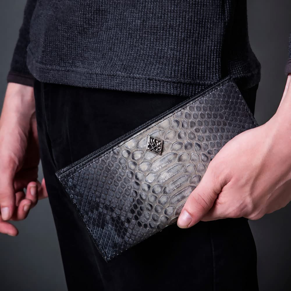 Artemis Classic Gray Python Long Wallet ACW0024