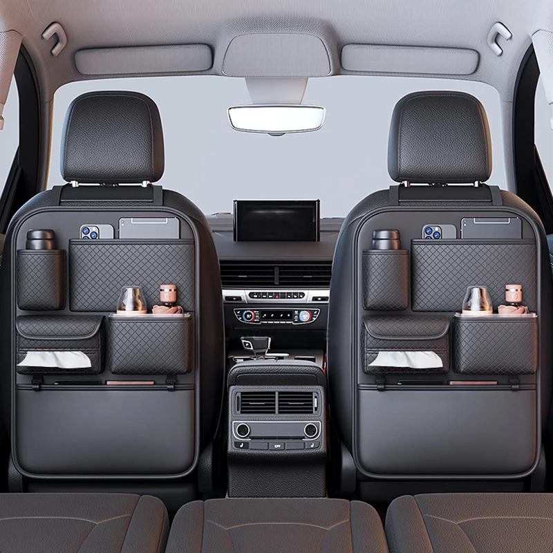 1pcs Car Seat Back Storage Bag Multifunction Backseat Organizer Storage Pocket Wear-Resistant Seat Anti Kick Guard