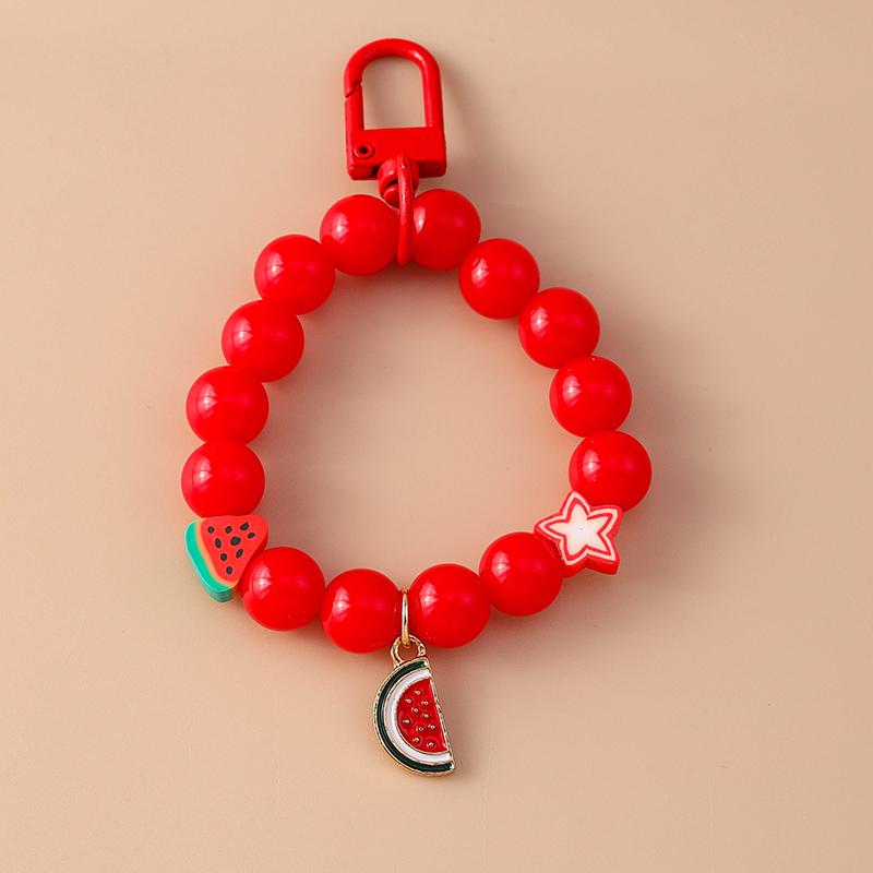 

Pretty Handmade Beaded Bracelet Keychain Wristlet Keyring Pendants for Women Girls Handbag Decor DIY Kid s Jewelry Accessories