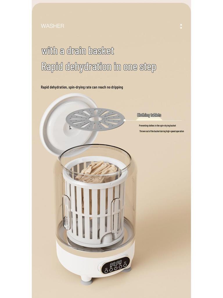 Portable Mini Wireless Washing Machine for Travel and Dorms