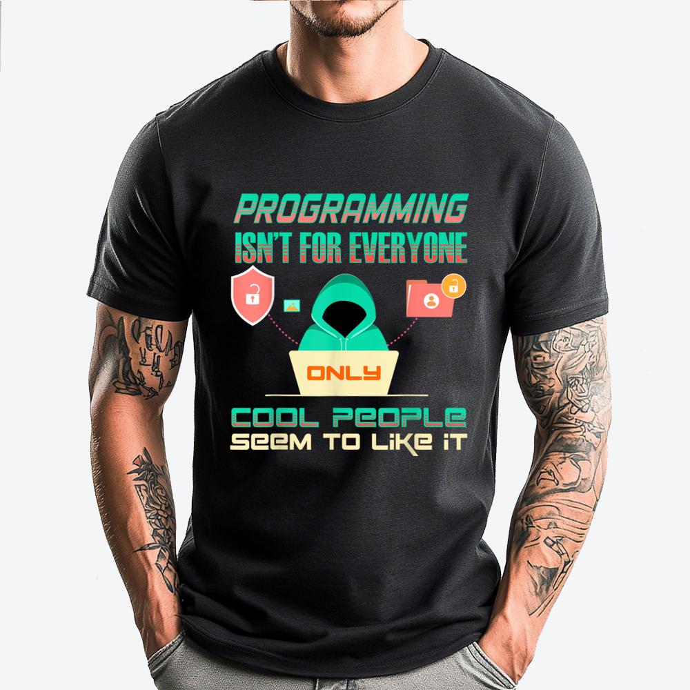 

Programming Is Only For Cool People Computer Nerd Programmer White Graphic Tee T Shirt Homme Hip Hop - Men s Summer Cotton Gr... S разноцветный