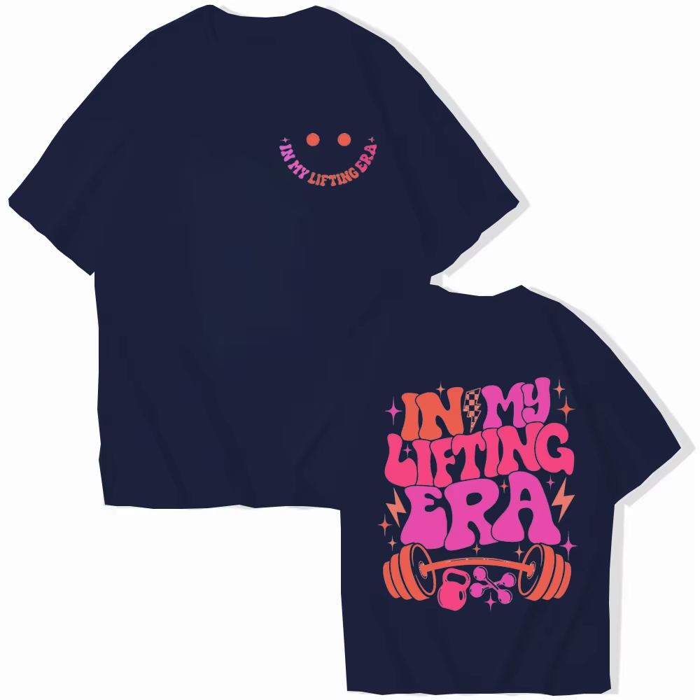 2026 Sommer Sei Glücklich Hebe Schwer T-Shirt Für Unisex Lustiges Trainings Gewichtheben Grafik Oberteile Fitnessstudio Kurzarm T-Shirts