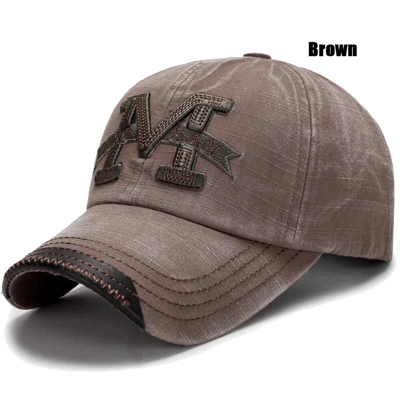 Spring and Autumn Washed Hats Mens Casual Old Baseball Caps Outdoor Embroidered Sun Hats