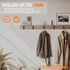 Heavy Duty Metal Wall Hooks Rustproof Iron Hooks with Free Screws for Towels Hats Backpacks Dog Leashes Kitchen Garage Storage