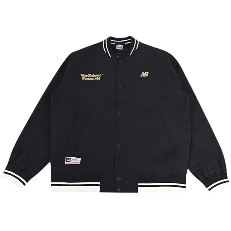 New Balance Athleisure Baseball Jacket Men s Black AMJ51317-BK L