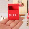 Dollhouse Christmas Scene Miniature Ornaments: Wooden Doorway, Figurines, Tree Model, Small Accessories