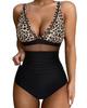 European & American Sexy Mesh Deep V One-Piece Swimsuit for Women