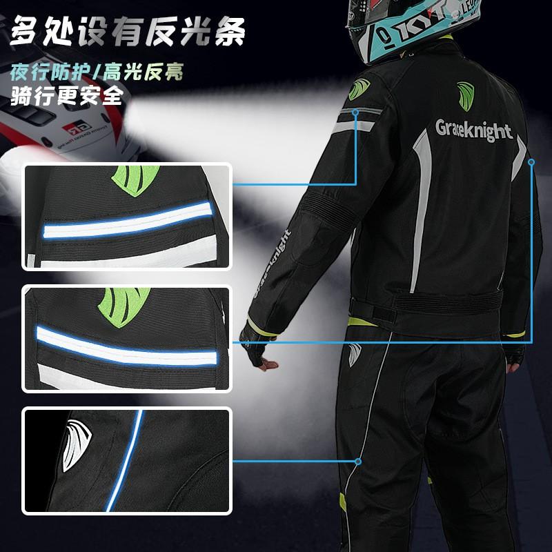 Mens All-Season Motorcycle Riding Jacket Pants Set Off-Road Racing Winter Warm Protective Gear