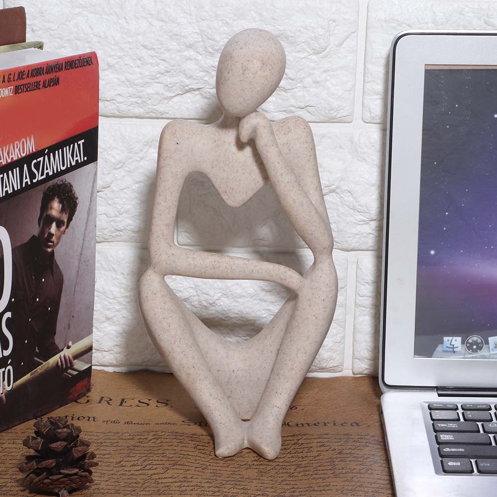 Thinking Figure Model Ornament Exquisite Hand Made Resin Figurines Craft Gift Home Decoration