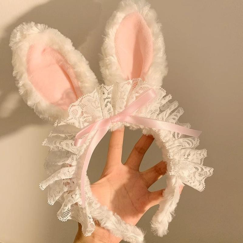 Easter Headband Cartoon-Inspired Party Props Hairband Lolita Cosplay Headwear Playful Rabbit Ear Headband For Themed Parties