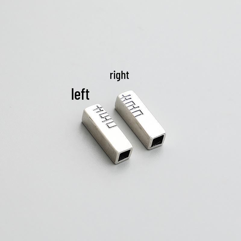 

Стерлинговое серебро Бусины-разделители Двойное счастье для браслета из красной нити своими руками Left/Per Piece