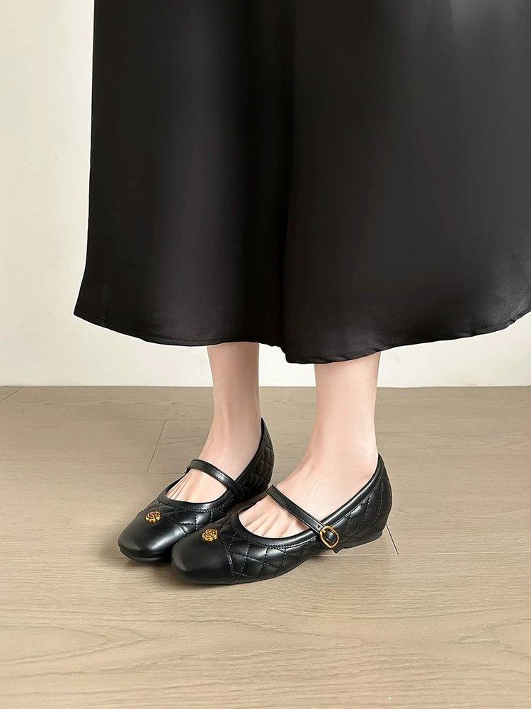 Scarpe Piatte da Donna Nuovo Stile - Scarpe Singole a Taglio Basso, Scarpe in Pelle