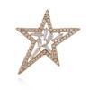 Elegant Star Zirconia Lapel Pin: Unisex Luxury Brooch & Anti-Exposure Buckle