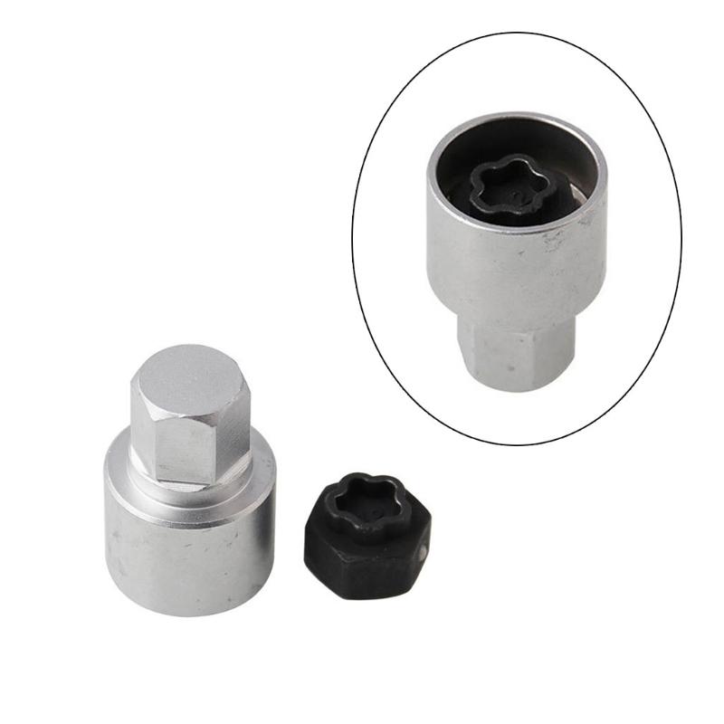 Radschrauben-Schlossnuss-Satz Für Diebstahlschutz Stecknussentfernung Radschlossmutter Schraubenentfernung für Schlüssel Geeignet für 1 2 3 6 7 Se