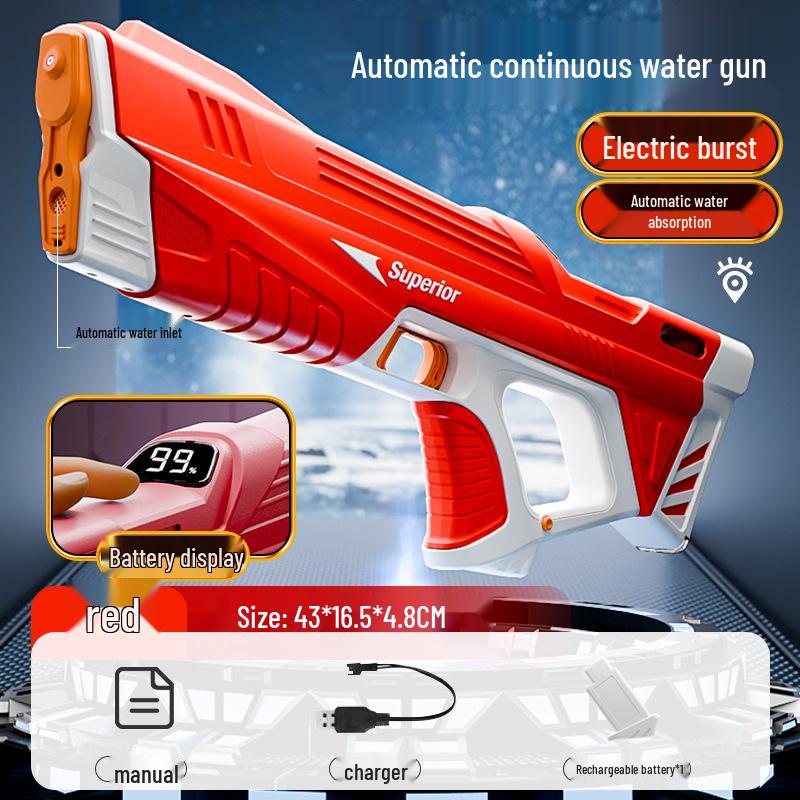 

Автоматический водяной пистолет с цифровым дисплеем: Дальность, высокая вместимость для детских развлечений на открытом воздухе