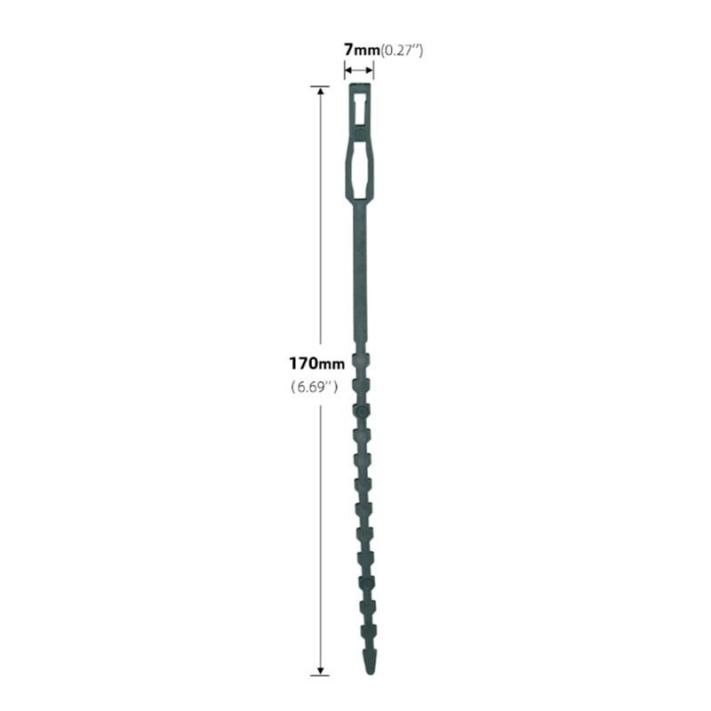 50Pcs Adjustable Plastic Plant Cable Ties Reusable Garden Tree Climbing Support Plant Vine Tomato Stem Clip Plant Straps Tools