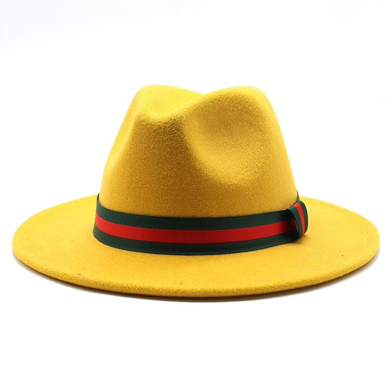 Fall Winter Fedora Hat For Men Women With Leopard Print Wool Felt Wide Brim Sun Protection