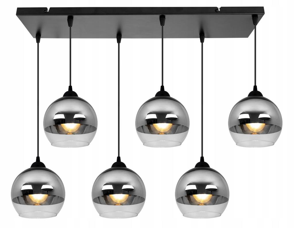 ELEGANT HANGING LAMP, GLASS LAMP, CHROME LED
