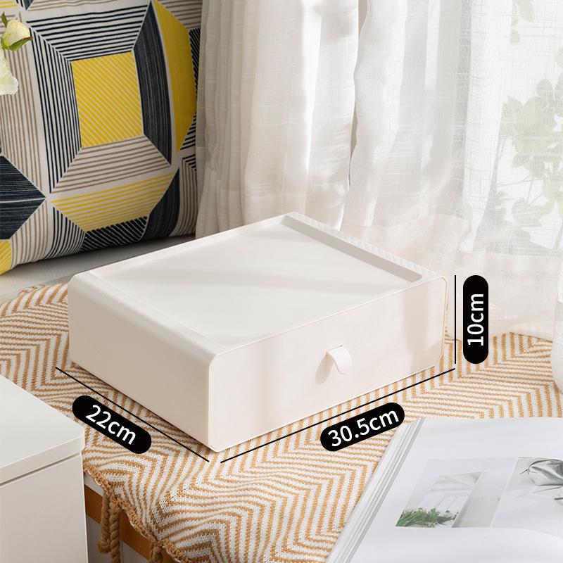 

Household Three-piece 3 in 1 Bra Storage Box Organizer 10/15 Grid Socks Underwear Plastic Stackable Drawer Storage Box Organiser 1 grid белый