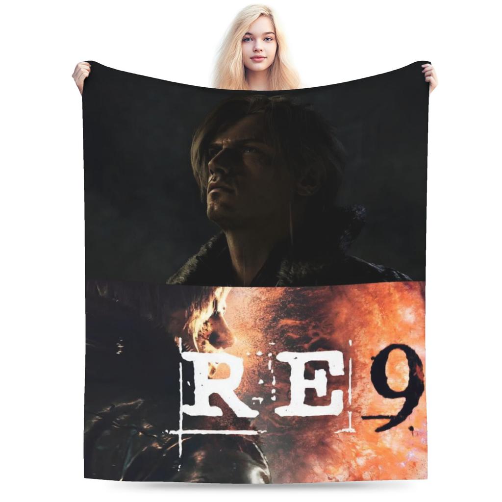 Residents Evils 9 Requiem Game Leon Accessories Blanket Cozy Soft Throw Blankets for Living Room Multiple Sizes Bedding Throws