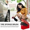 Auto Wheel Cleaner Applicator Sponges 2 Pack, Reusable Tire Dressing Pads for Car Maintenance Detailing Ergonomic Design