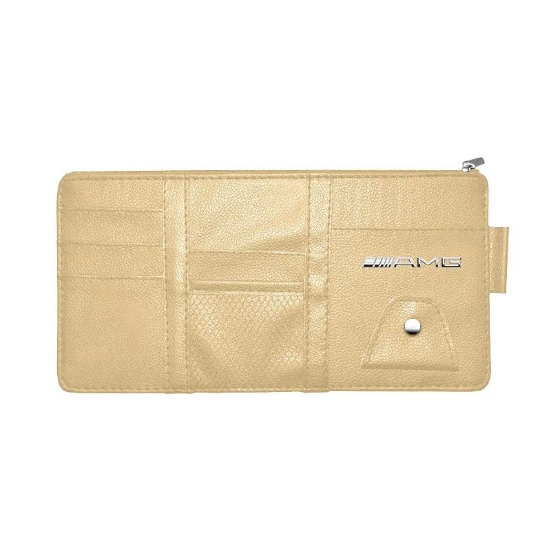 OLV5 Goods Sun Visor Organizer Multi-Pocket Glasses Clip Car Storage Bag Stickers For Mercedes Benz Vito W638 W639 W447 W168 W169 W17