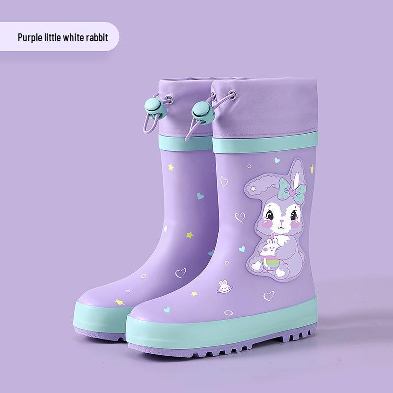 Kinder Wasserdichte Rutschfeste Regenstiefel für Jungen & Mädchen – Strapazierfähige Gummischuhe für Regentage.