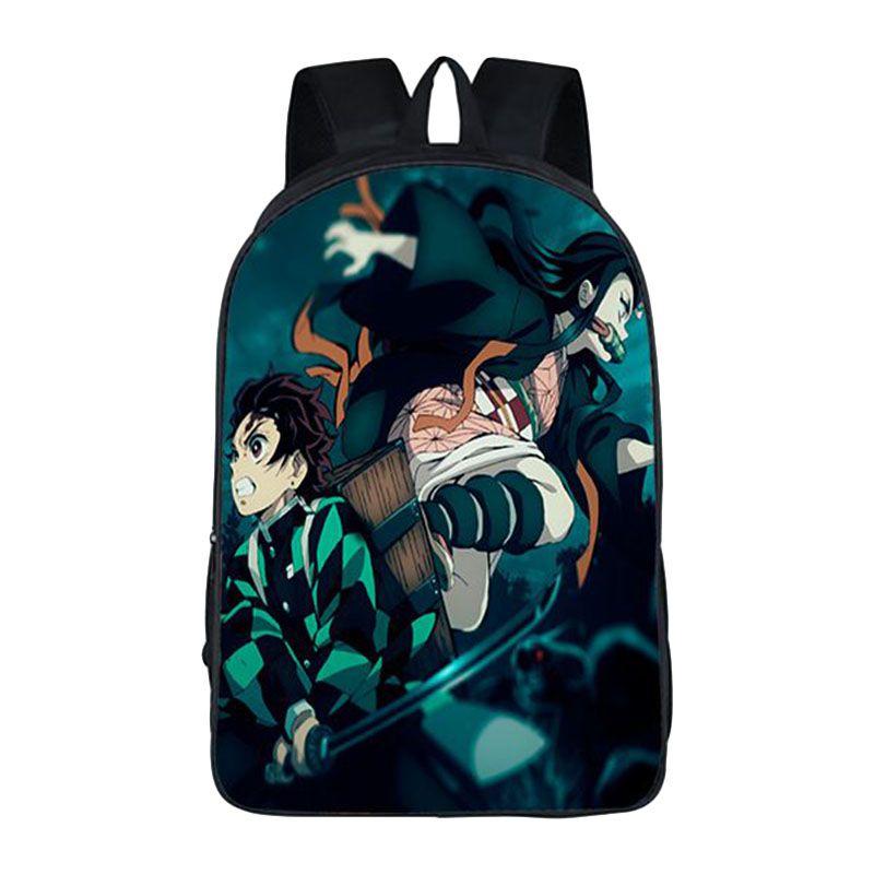 Stylish Demon Slayer School Bag Backpack With Adjustable Comfortable Straps For Boys And Girls