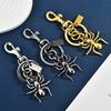 Yousheng Keychain Pendant High-Gloss Spider Design Alloy Key Chain with Lobster Clasp Key Ring Polished Surface Backpack