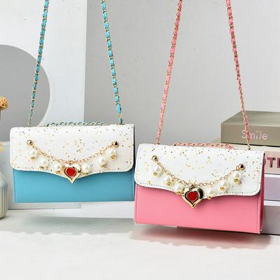 Nowy Styl Damska Mała Kwadratowa Torba na Jedno Ramię Koraliki Cekiny Styl Koreański Moda Damska Wszechstronna Łańcuszek Crossbody Torba Damska Modna