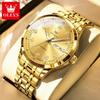 OLEVS 7077 Luxus Automatische Mechanische Uhr Für Herren Stahlarmband Doppelkalender Wasserdicht Klassische Herren Business Armbanduhr