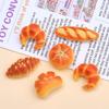 Cartoon Cream Glue Resin Simulation Croissant Decoration Accessory for DIY Jewelry, Hairpin, Shoe Buckle