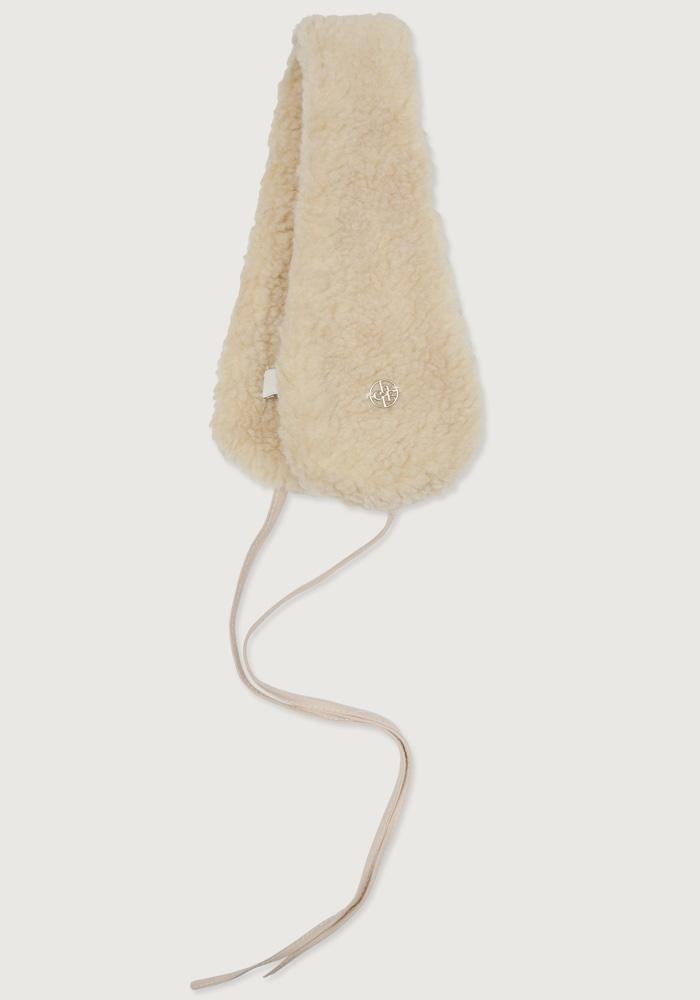 Ebeule Fluffy Reversible Earmuffs Beige