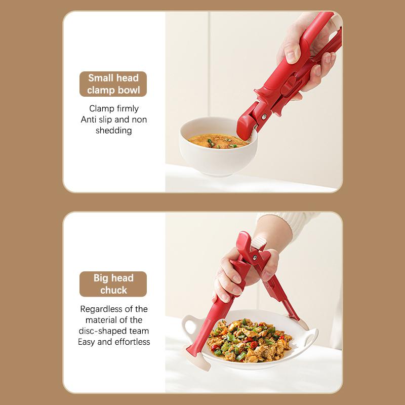 Anti Scald Bowl Holder Clip 2 In 1 Hot Bowl Gripper Dish Lifter Clips Silicone Clamp Heat-Resistant Tongs Kitchen Gadgets