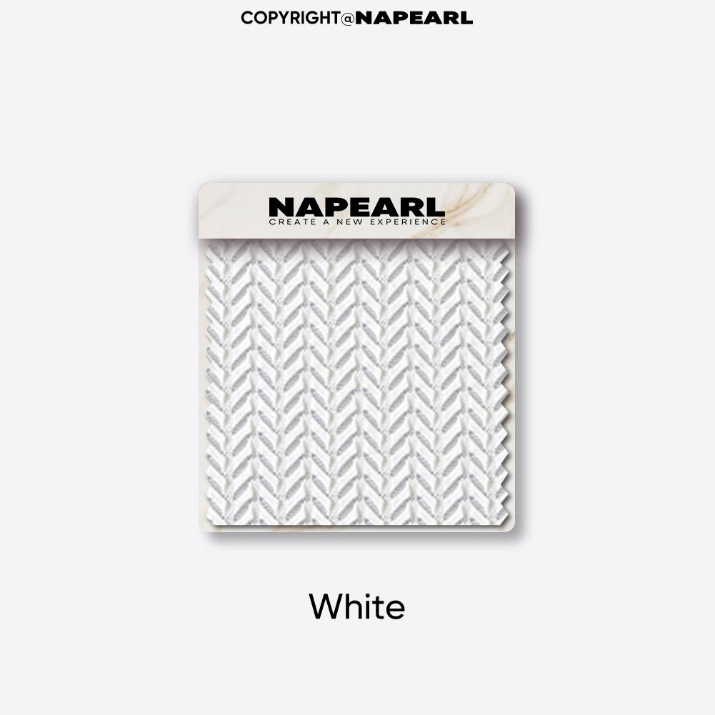 

1 шт. NAPEARL современный однотонный роскошный тюль занавеска с узором «рыбий кость» для спальни, прозрачная занавеска для окна для домашнего декора W200cm x L260cm белый