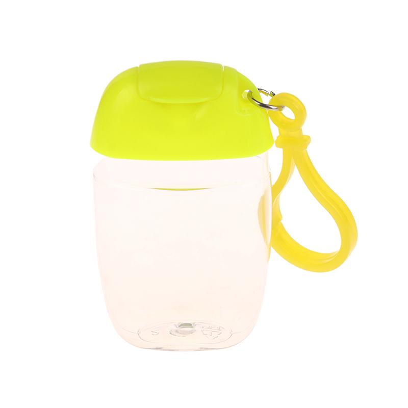 30ml Portable Hand Sanitizer Bottle with Hook Refillable Mini Cosmetics Alcohol Container Outdoor Soap Dispenser