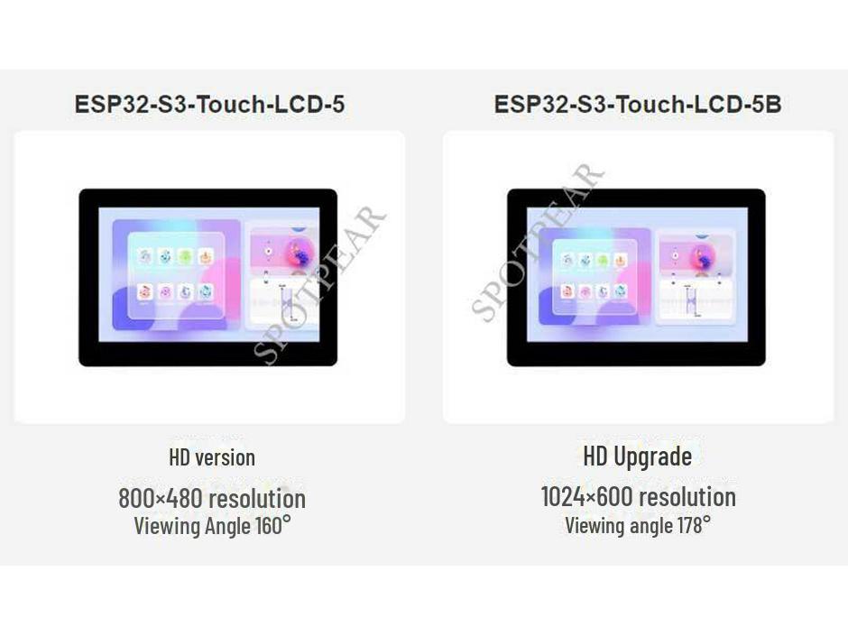 5-Zoll ESP32-S3 LCD Touch Display mit HMI, CAN, RS485, I2C, Sensorschnittstelle und LVGL