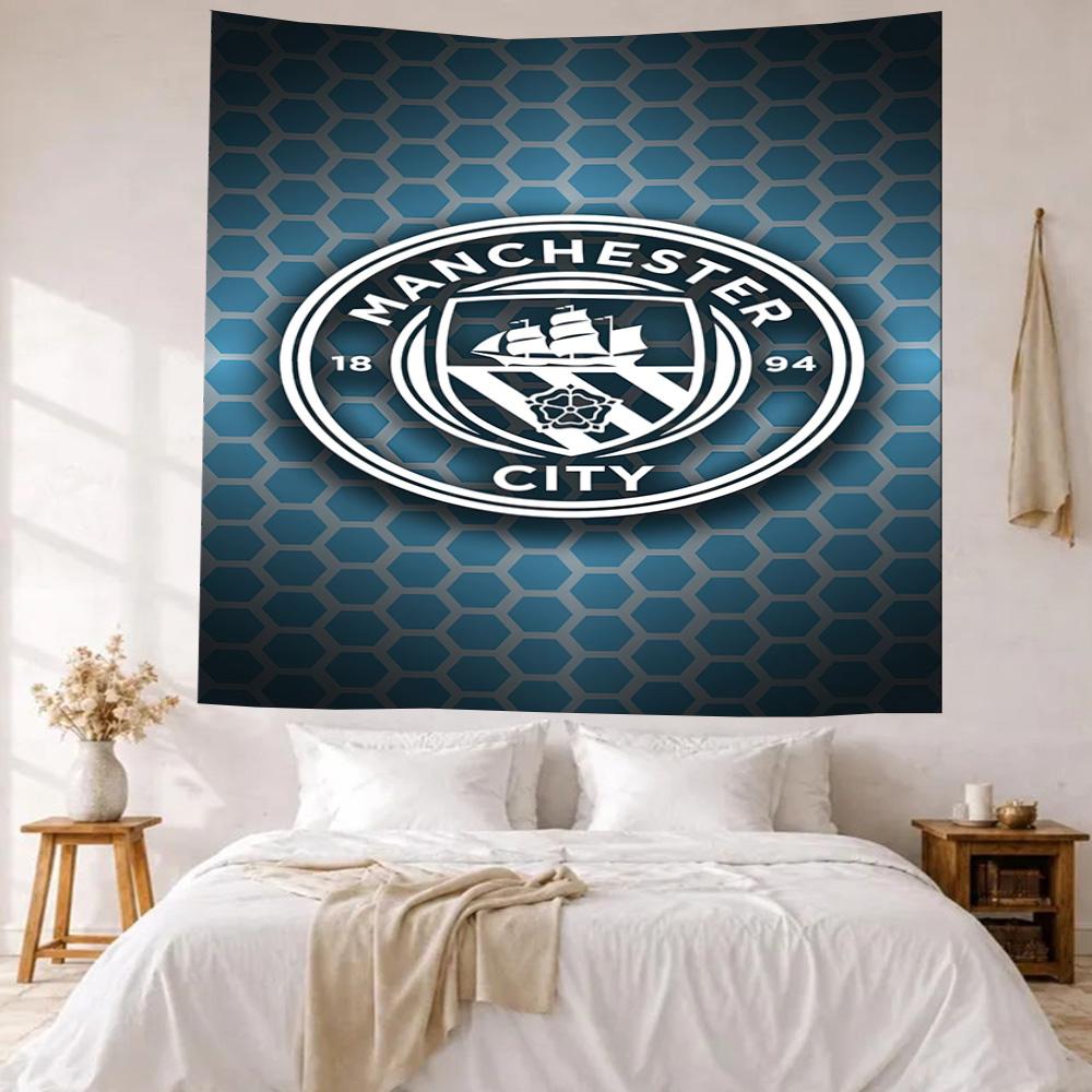 Decor perete Manchester City Tapiserie Artă Pentru Memorial Animale de Companie Petrecere de Ziua de Naștere Nuntă Fundal Cadou de Familie