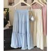 White cake skirt women's summer new j sweet bow high waist thin lace long skirt a word skirt umbrella skirt