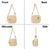 Korean Corduroy Messenger Bag Solid Color Canvas Fashion Casual Shoulder Bag Student Commuting Japanese Small Satchel