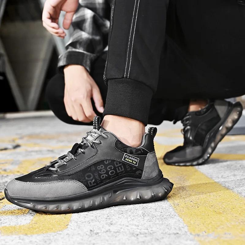 Men's Casual Shoes with Thick Soles Fashionable and Trendy Lightweight Sports Shoes Men's Comfortable Running Shoes