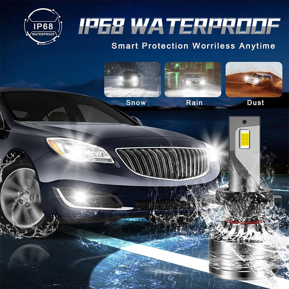 Dualvision 2PCS Car Lights H7 H4 H1 9006 H11 9005 H8 H9 Super Bright LED Headlights High Low Beam Fog Light Bulb White 6000K 12V