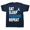 Funny Eat Sleep Parkour Repeat Graphic Tshirts Unisex Womens Fashion Casual Tshirt 100 Cotton Loose Oversized T Shirt