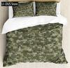 Camouflage Duvet Cover Set Abstract Soft Colors Pattern Decorative 3 Piece Bedding Set with 2 Pillow Sham Twin King Full Size