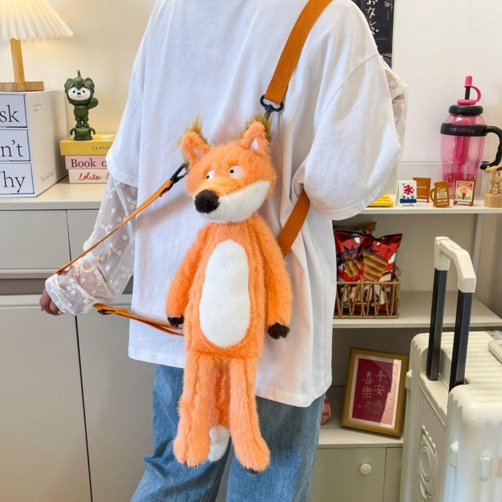 Crossbody Bag Shoulders Dual Use Knapsack PP Cotton Animal Doll Plush Schoolbag  Birthday Gift