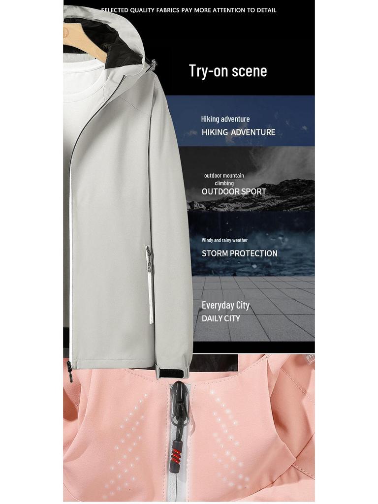 Reflektierende Windjacke für Frühling und Herbst: Winddichte, wasserabweisende, elastische Sportjacke für Männer und Frauen