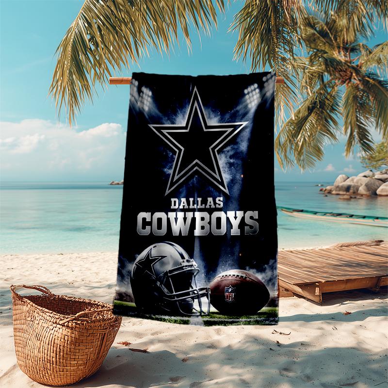 1pc Dallas Cowboys Beach Towel, Comfortable and Thick, and Swimming/Bath/Picnic/Camping Towel, Suitable for Seaside Beaches